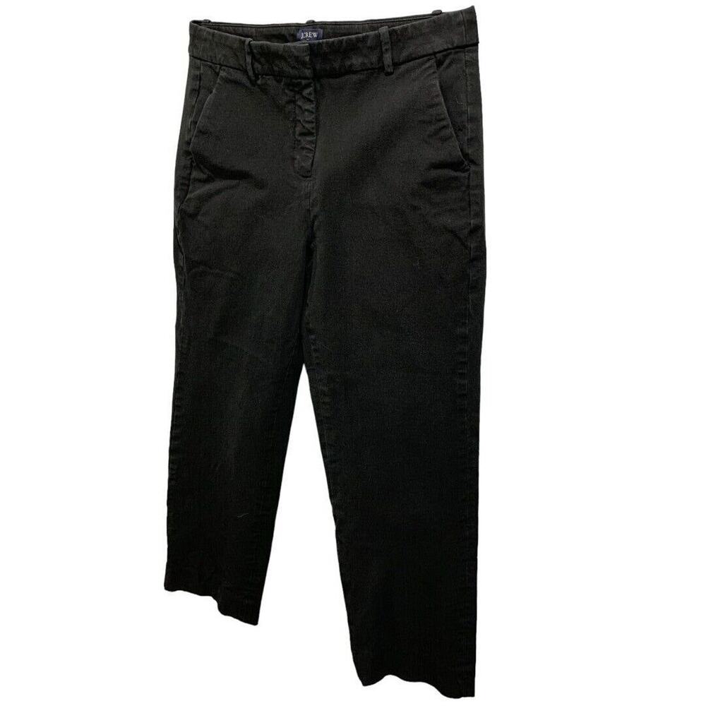 Size 10 J.Crew Womens Black Kallie Pants Straight Leg Crop Style BO899 - Picture 4 of 8